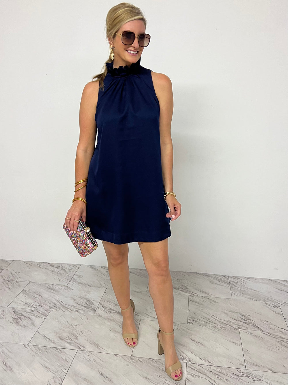 Summer Socialite Dress (Navy) - FINAL SALE