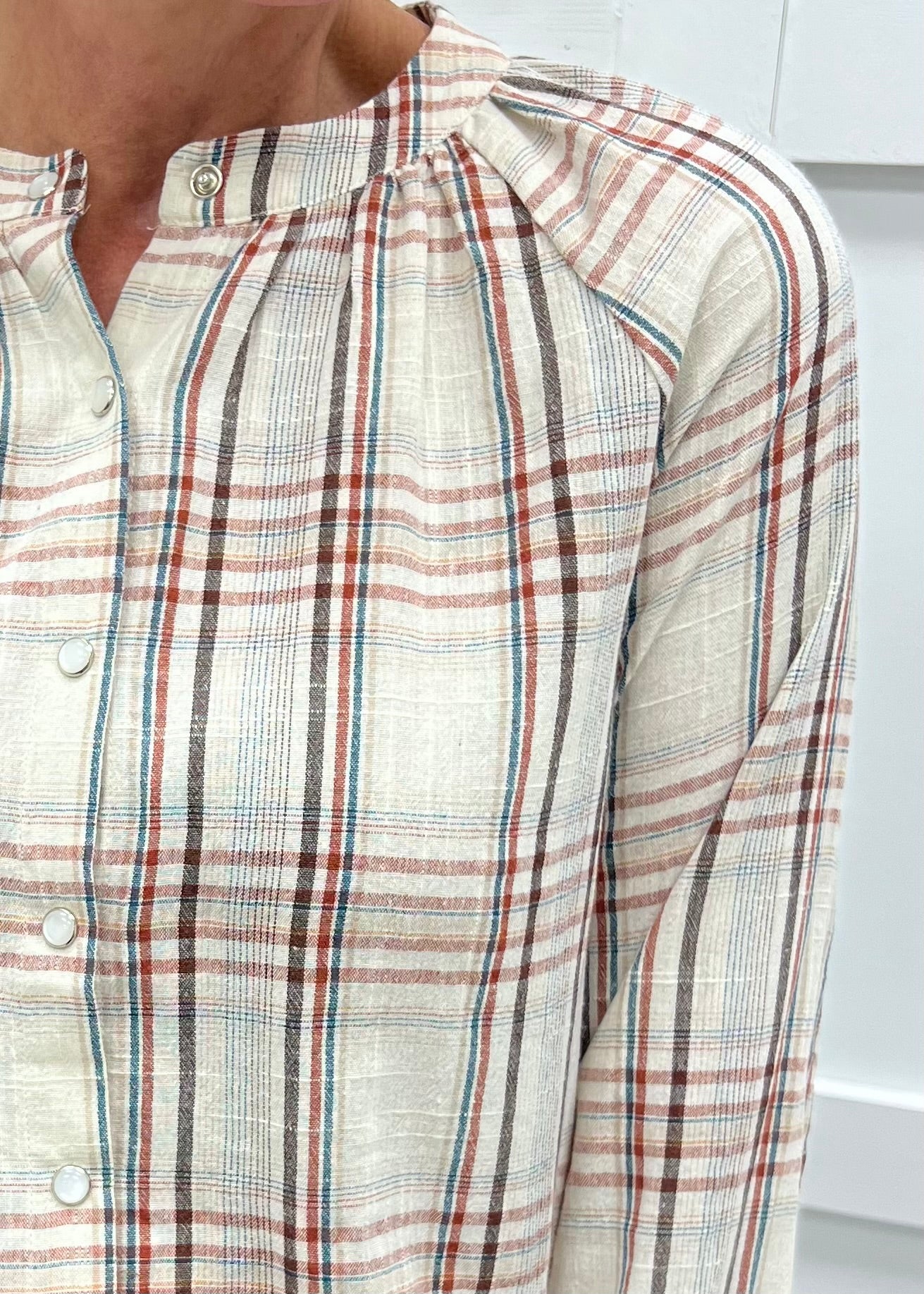 Southern Sweetheart Plaid Top