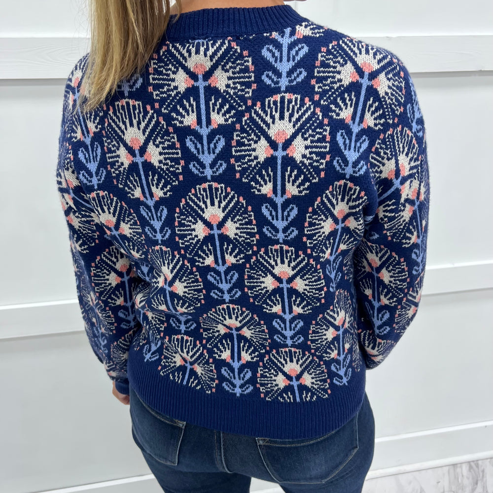 
                  
                    Felicity Flower Sweater (Navy)
                  
                