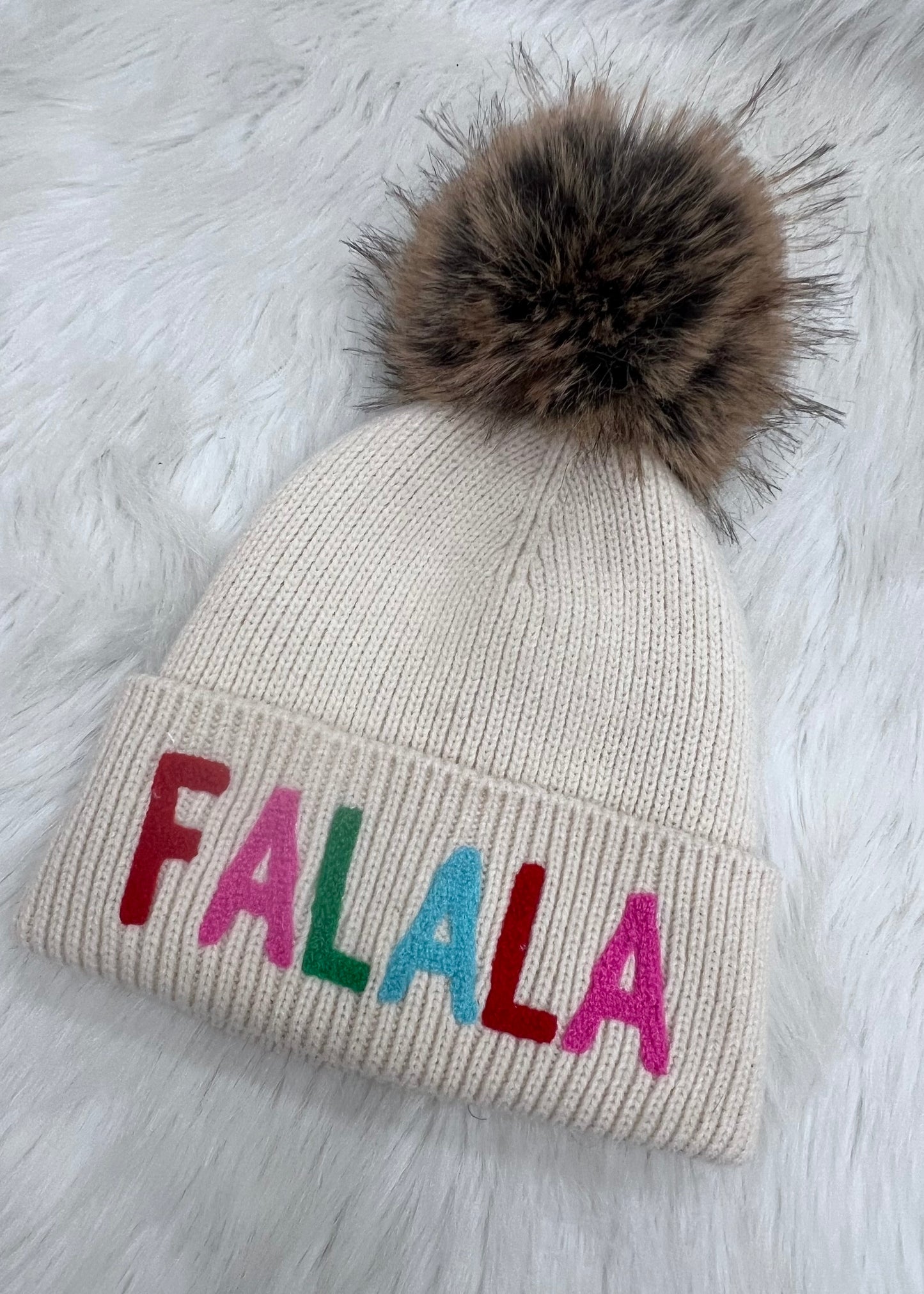 Fa La La Pom Hat (Cream)