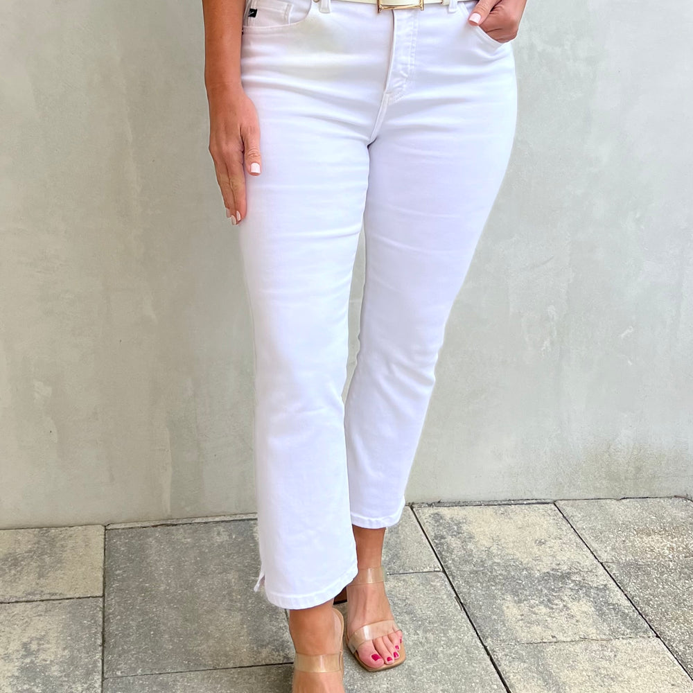 
                  
                    Willow White Kick Crop Denim
                  
                