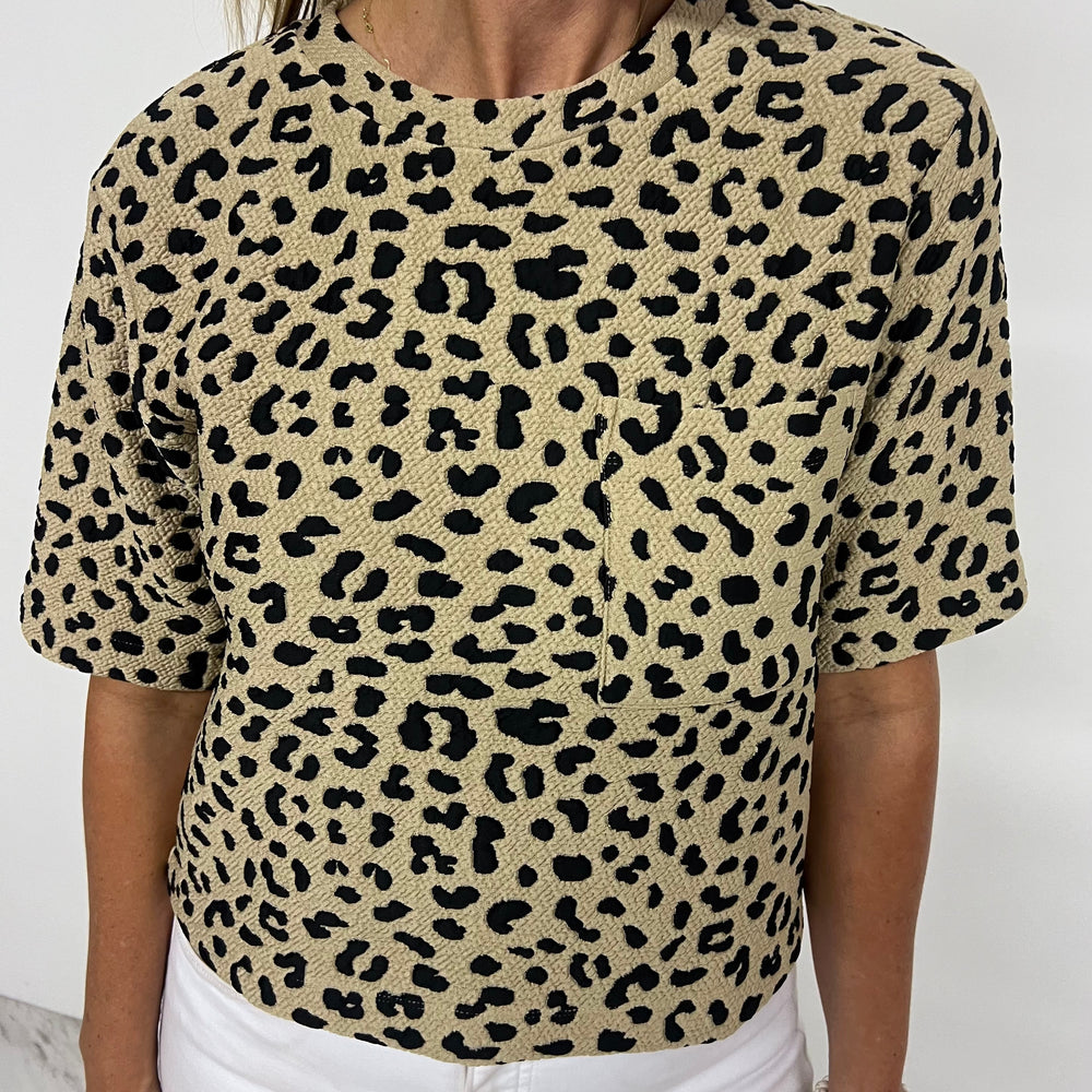 
                  
                    Luxe Leopard Short Sleeve Top
                  
                