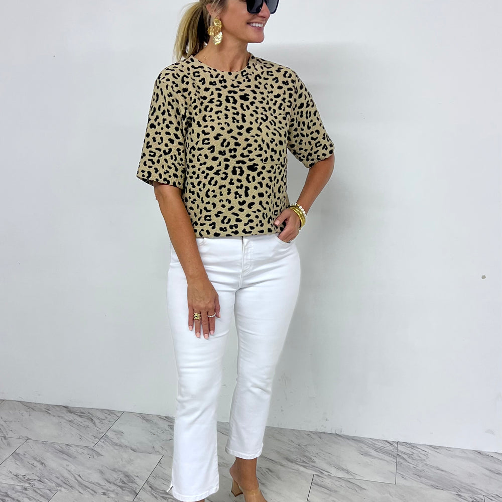 
                  
                    Luxe Leopard Short Sleeve Top
                  
                