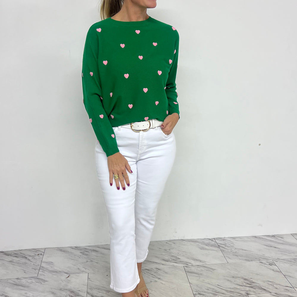 
                  
                    Happy Hearts Sweater (Green)
                  
                