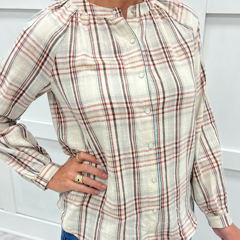
                  
                    Southern Sweetheart Plaid Top
                  
                