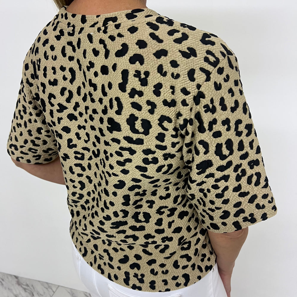 Luxe Leopard Short Sleeve Top
