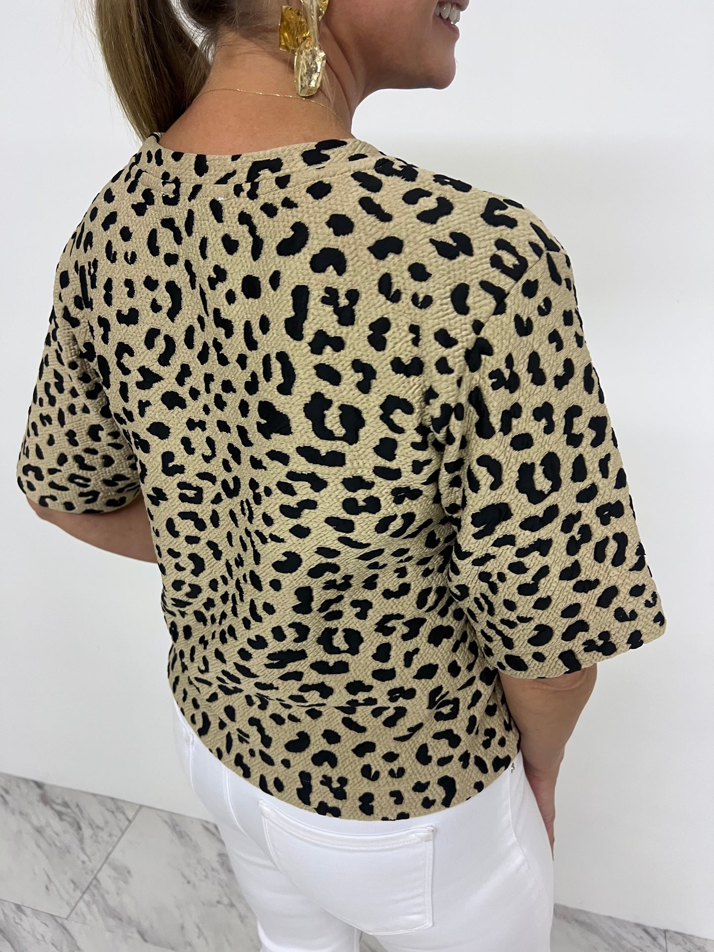 Luxe Leopard Short Sleeve Top