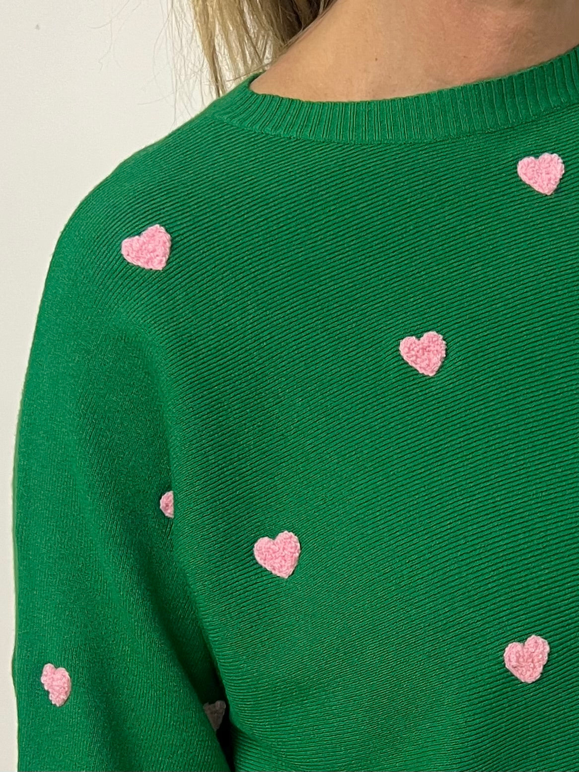 Happy Hearts Sweater (Green)