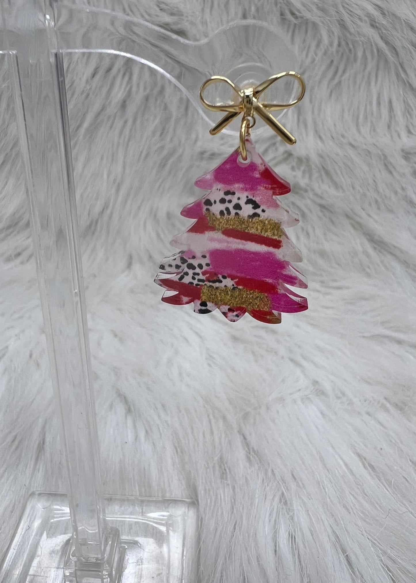 Festive Tree Earrings (Dotted)