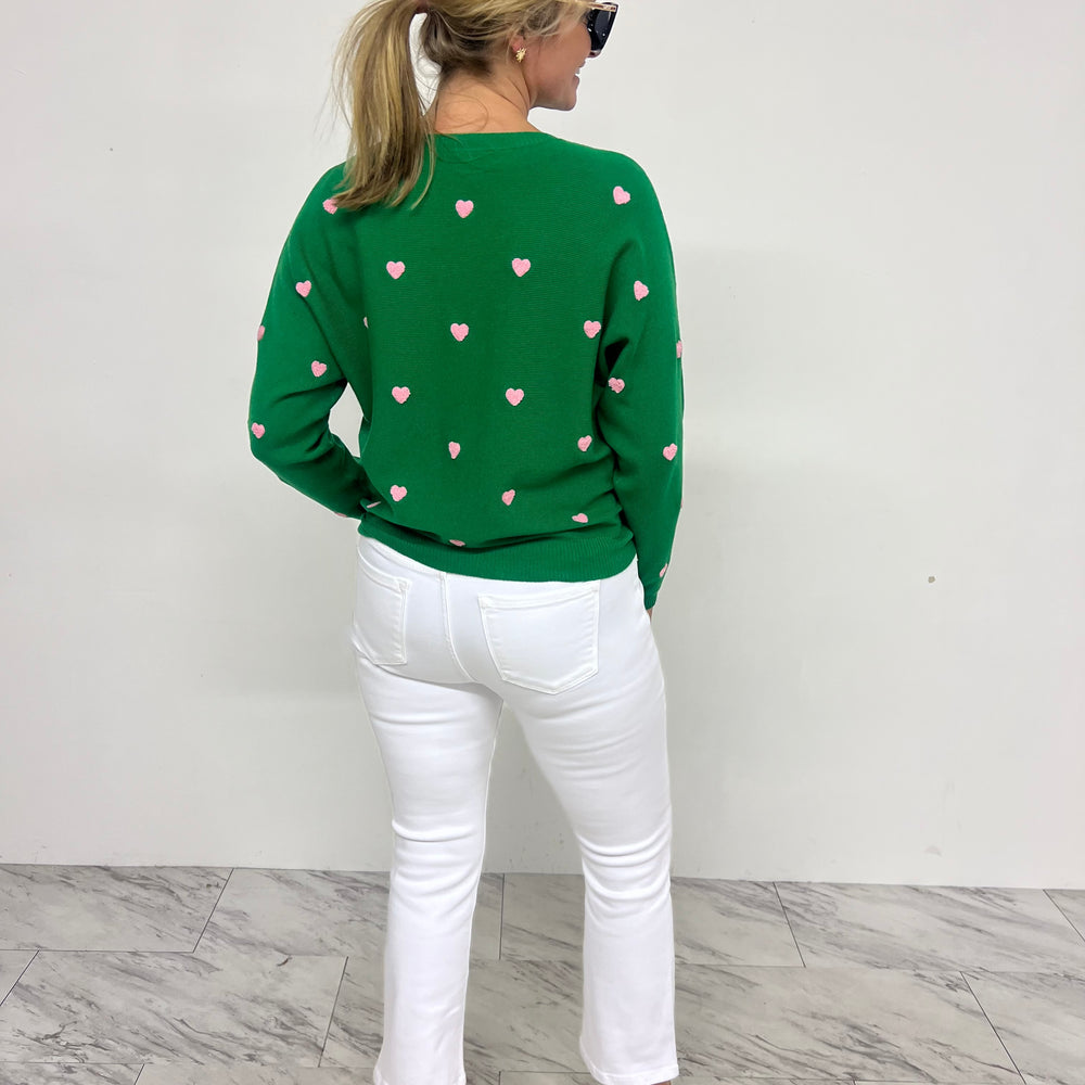 
                  
                    Happy Hearts Sweater (Green)
                  
                