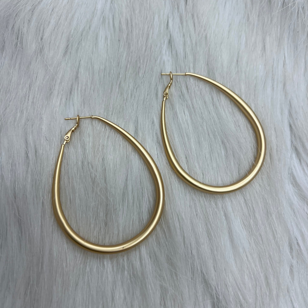 Kenner Matte Gold Hoop Earrings