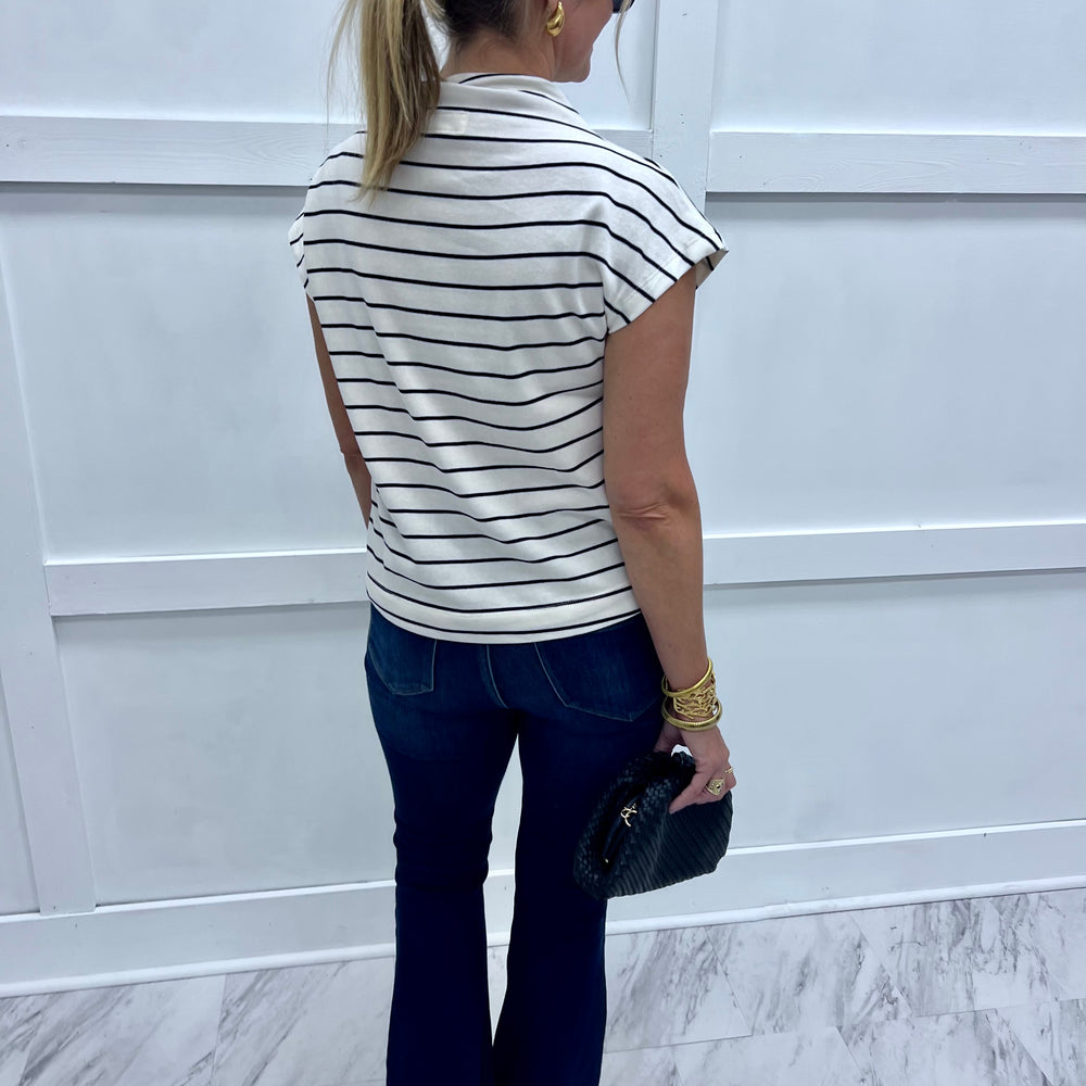
                  
                    Swept Away Stripe Top (Black Stripe)
                  
                