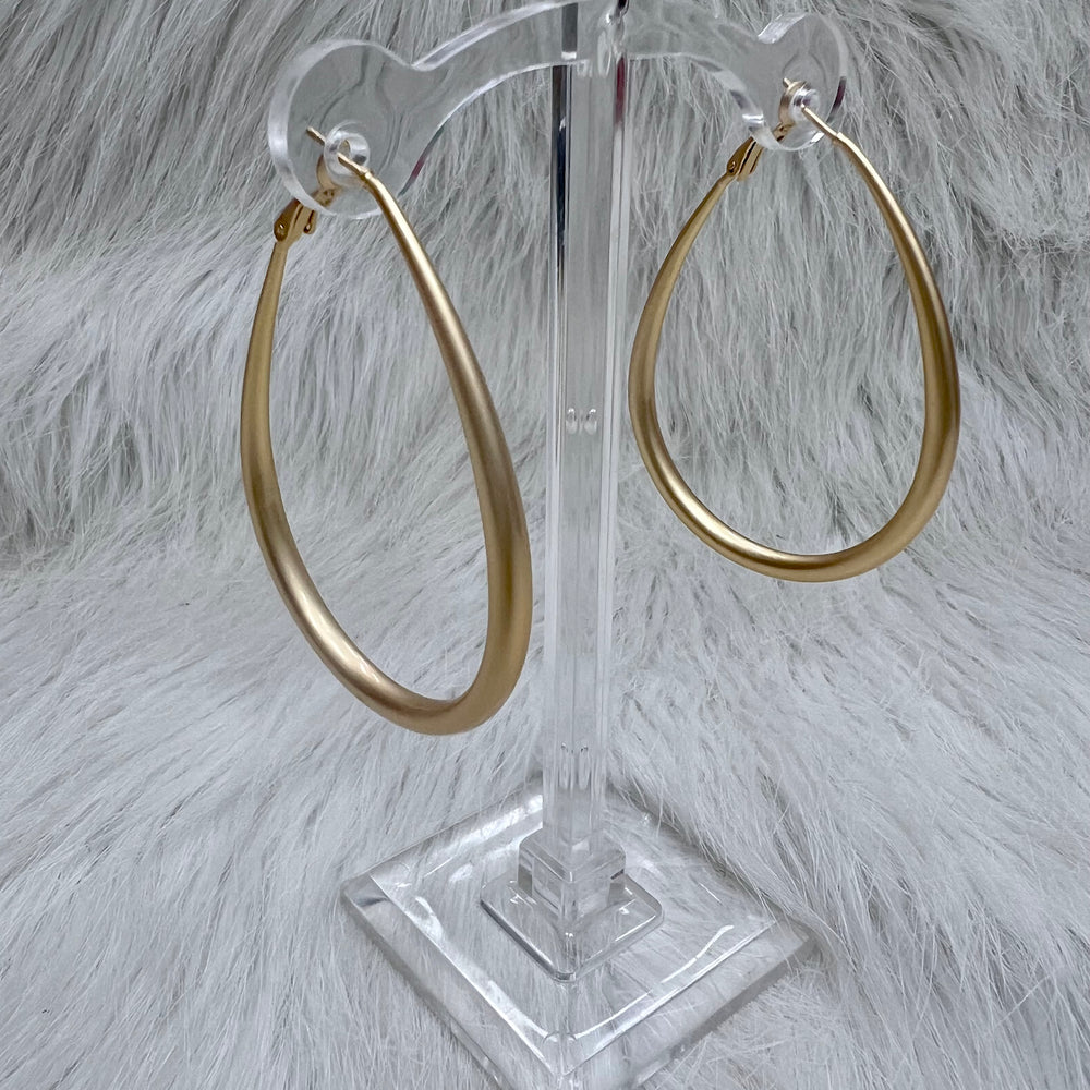 Kenner Matte Gold Hoop Earrings
