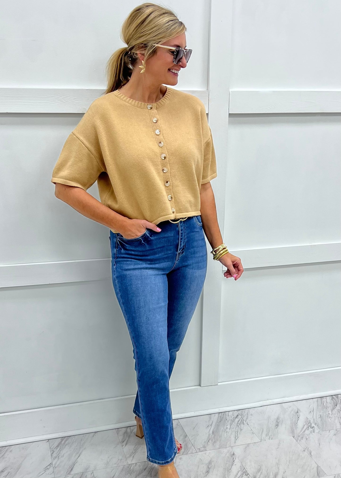 Della Cardigan (Khaki)