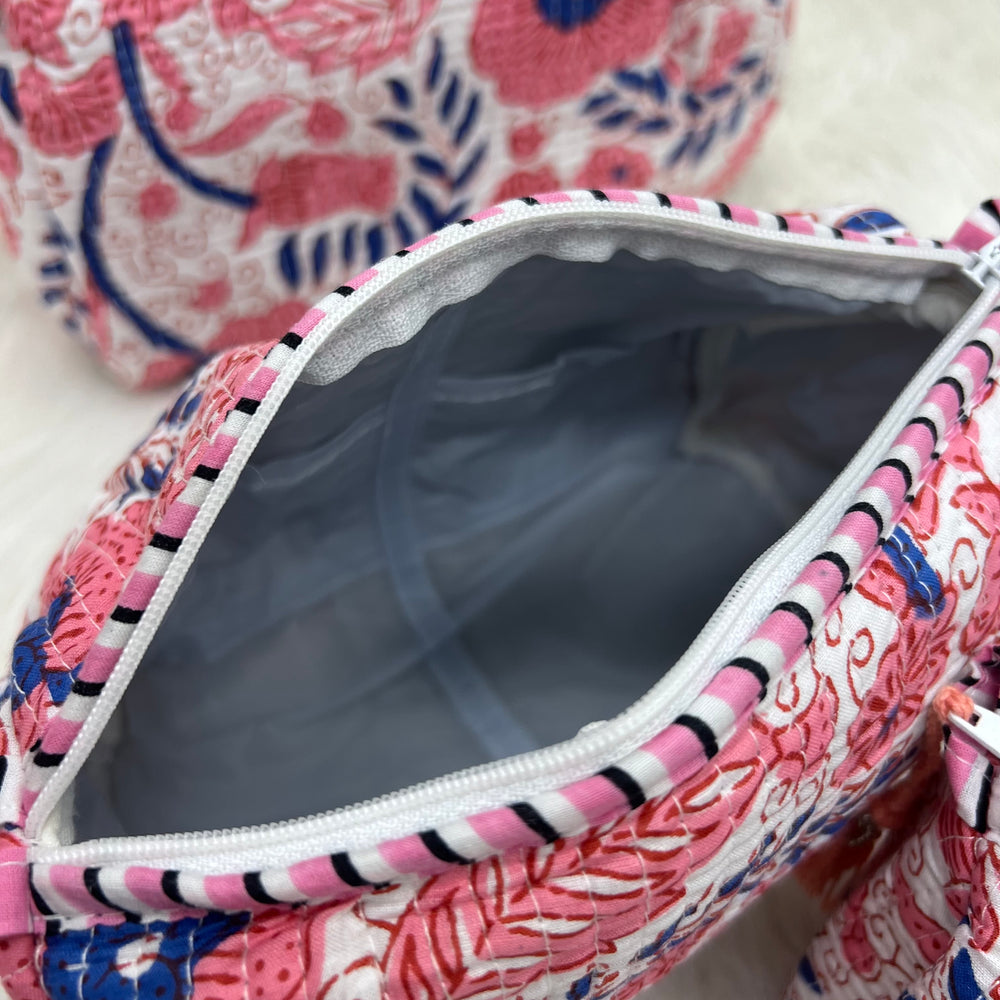 Maddison Makeup Bag Set (Pink)