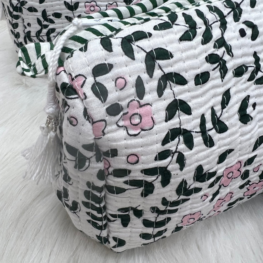 Magnolia Makeup Bag Set (White)