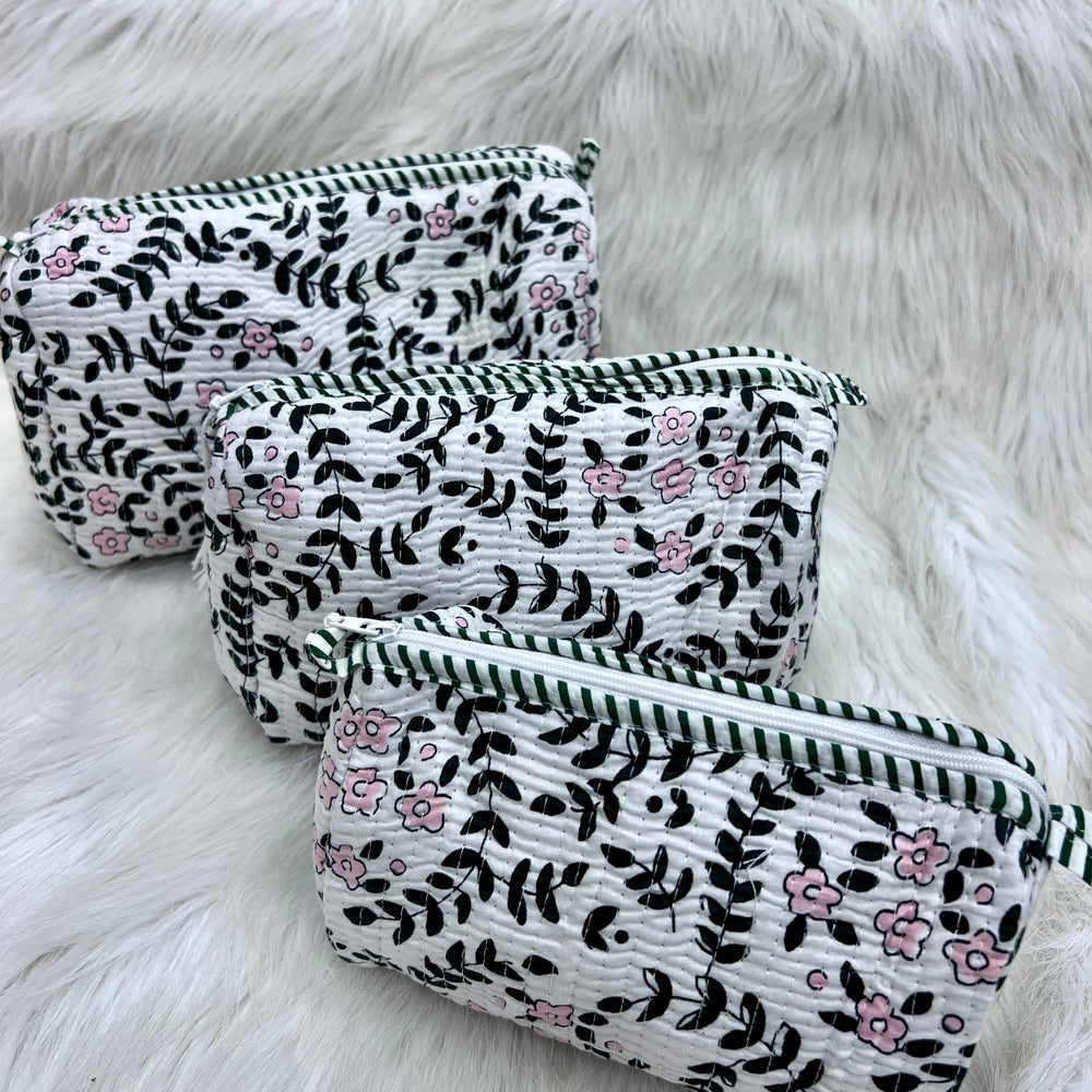 Magnolia Makeup Bag Set (White)