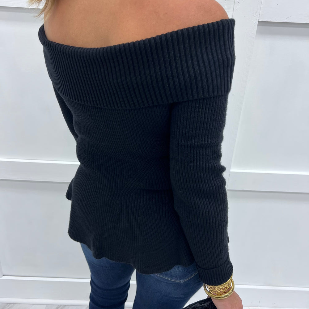 
                  
                    Faith Off The Shoulder Sweater (Black)
                  
                