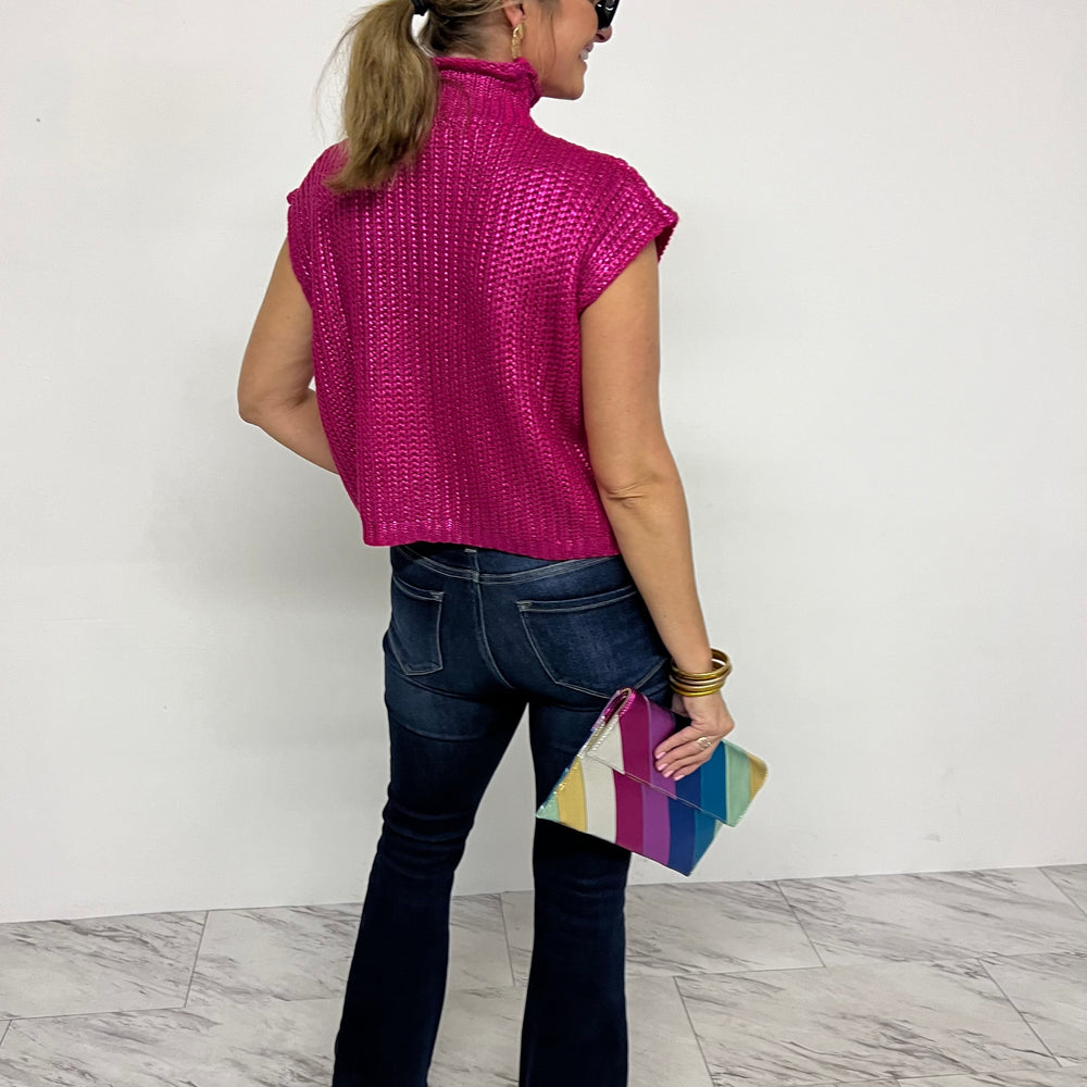 
                  
                    Mystic Pink Short Sleeve Sweater-FINAL SALE
                  
                