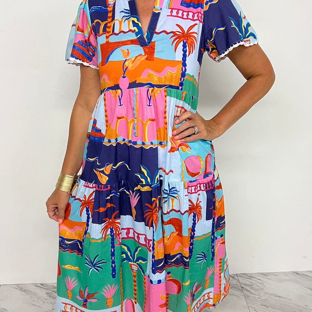 
                      
                        Voyage Colorful Print Dress
                      
                    