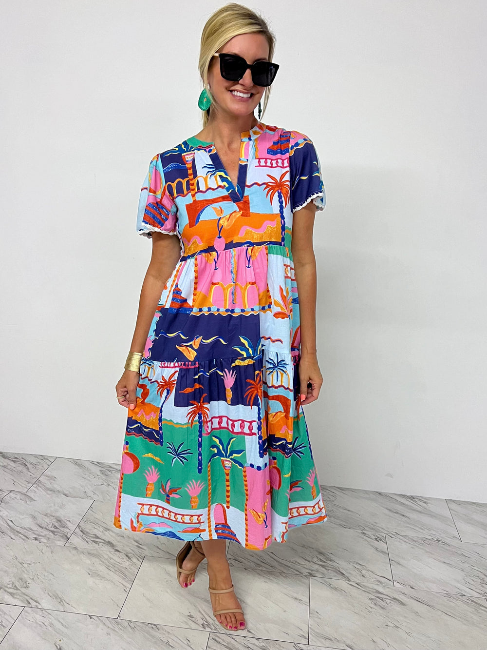 Voyage Colorful Print Dress