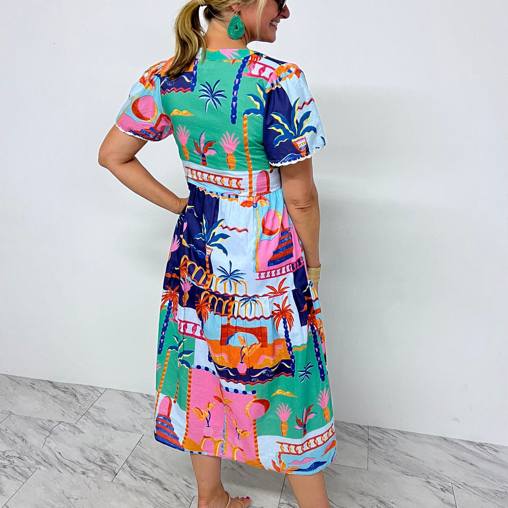 
                      
                        Voyage Colorful Print Dress
                      
                    