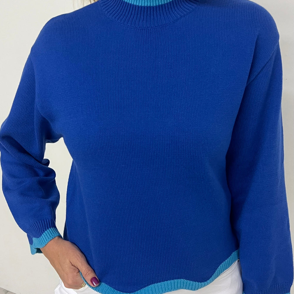 
                  
                    Macie Scallop Sweater (Blue)-FINAL SALE
                  
                