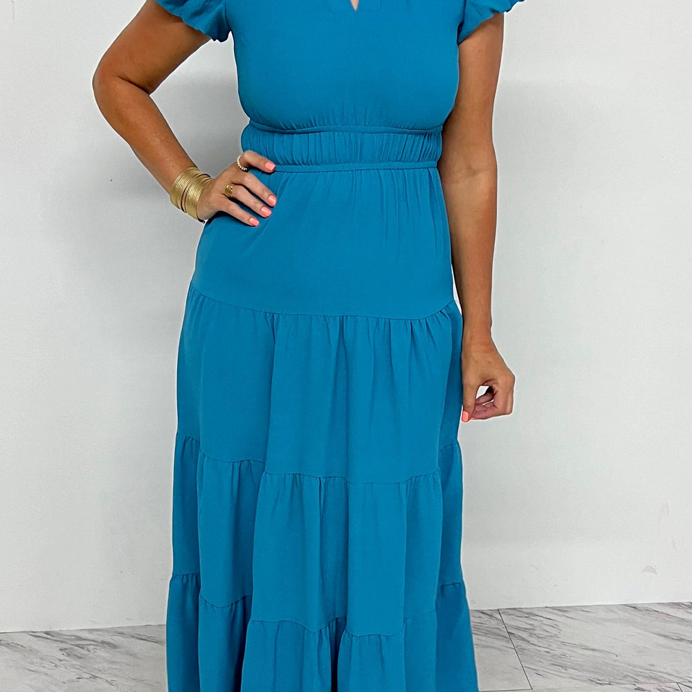 
                      
                        Carson V.Neck Maxi Dress (Turquoise) - FINAL SALE
                      
                    