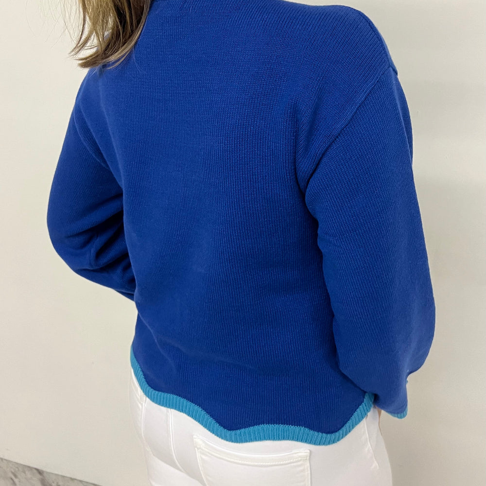 
                  
                    Macie Scallop Sweater (Blue)-FINAL SALE
                  
                