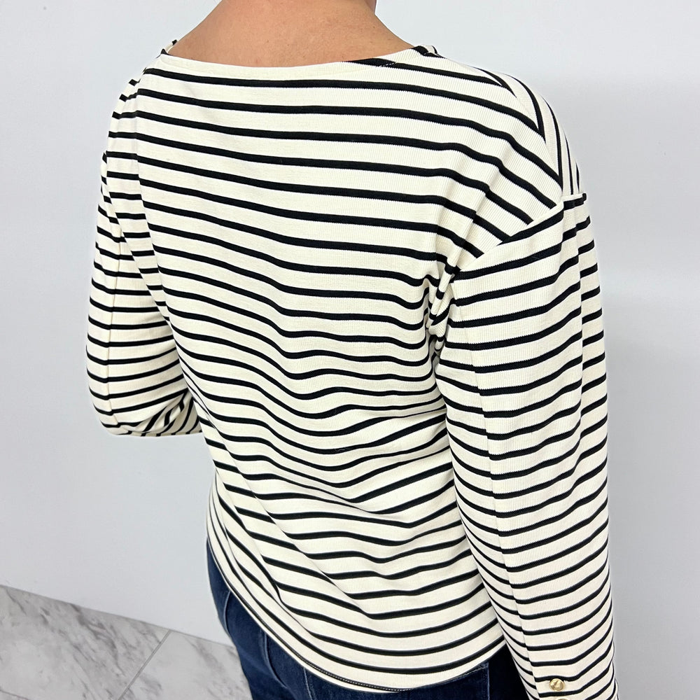 
                  
                    Saylor Boatneck + Button Top
                  
                