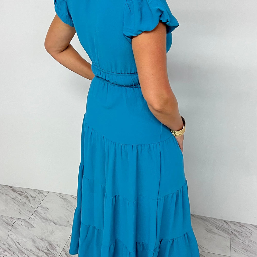 
                      
                        Carson V.Neck Maxi Dress (Turquoise) - FINAL SALE
                      
                    