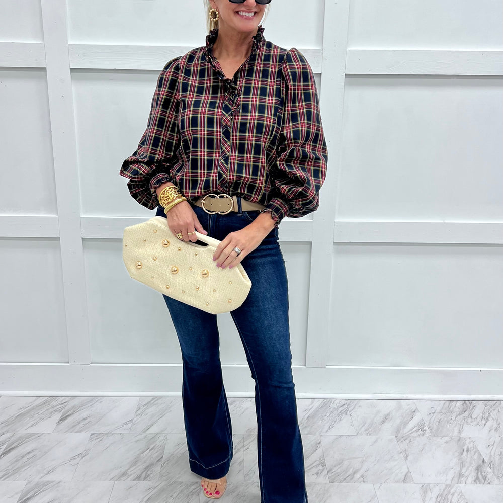 Moonlight Drive Plaid Top