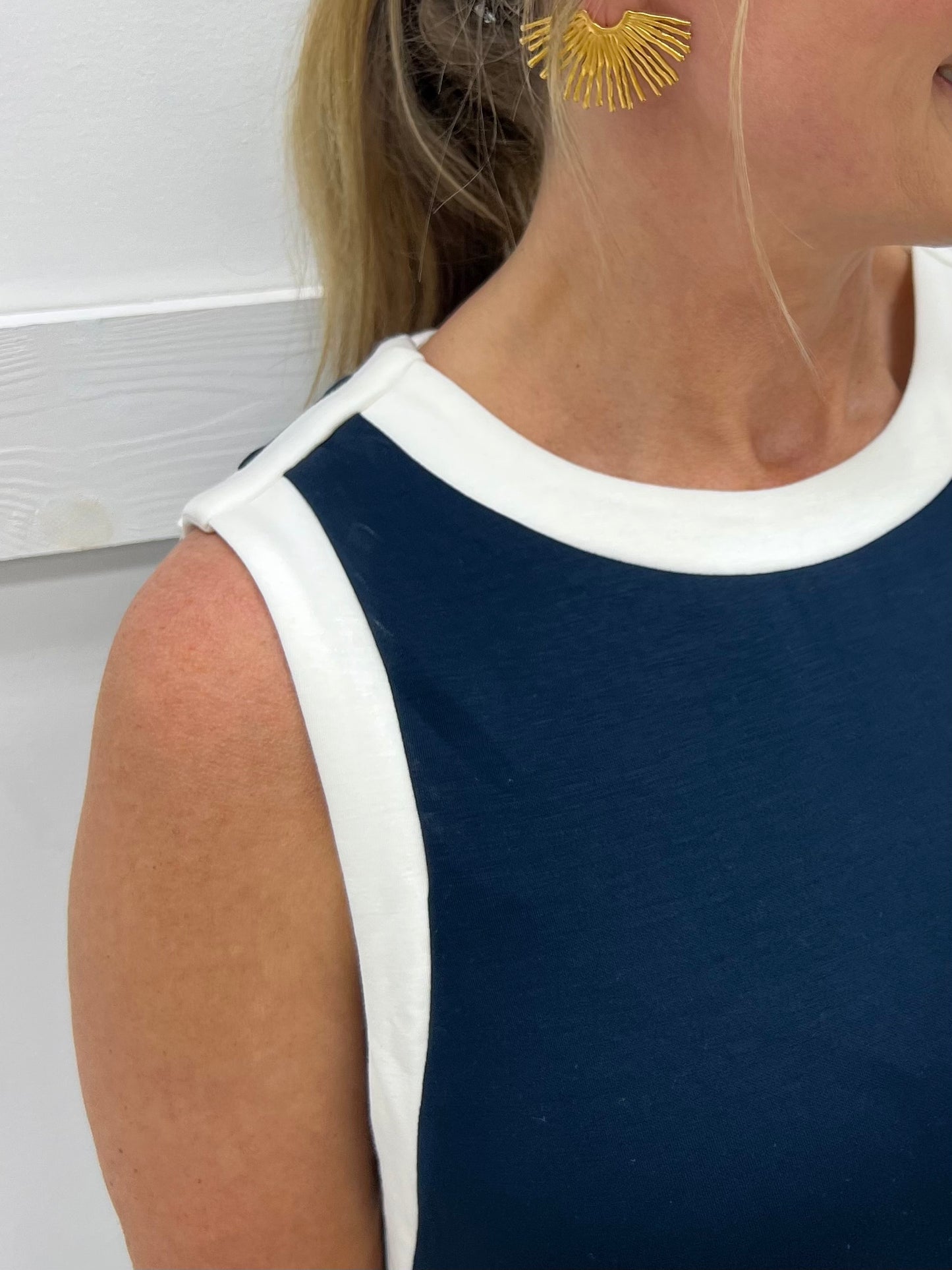 Naples Navy Knit Dress