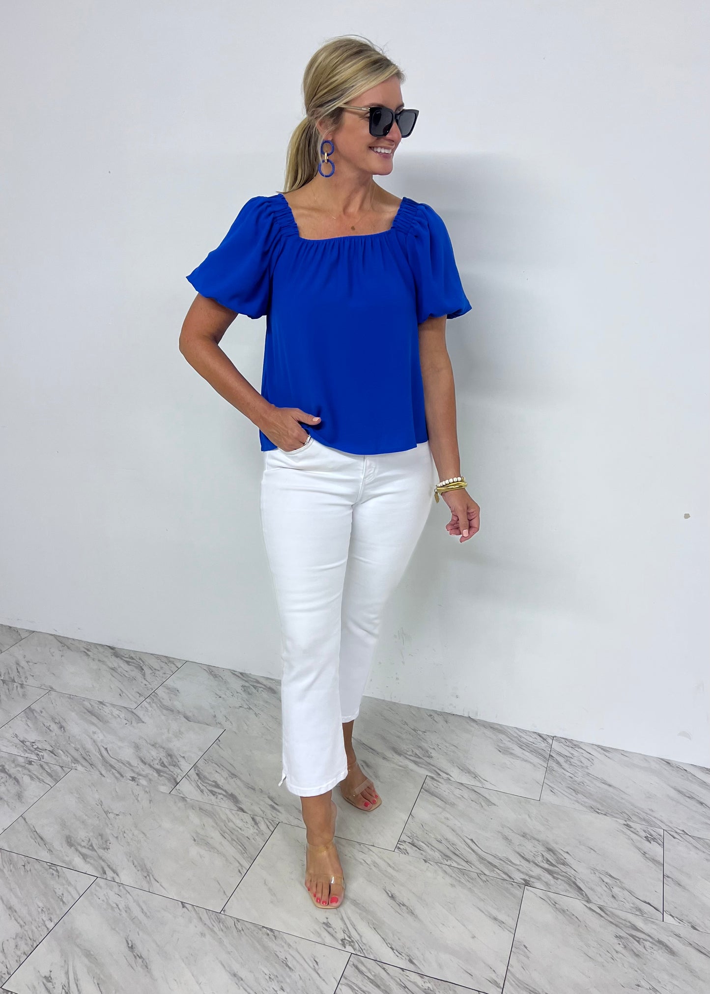 Stargazer Square Neck Top (Blue)