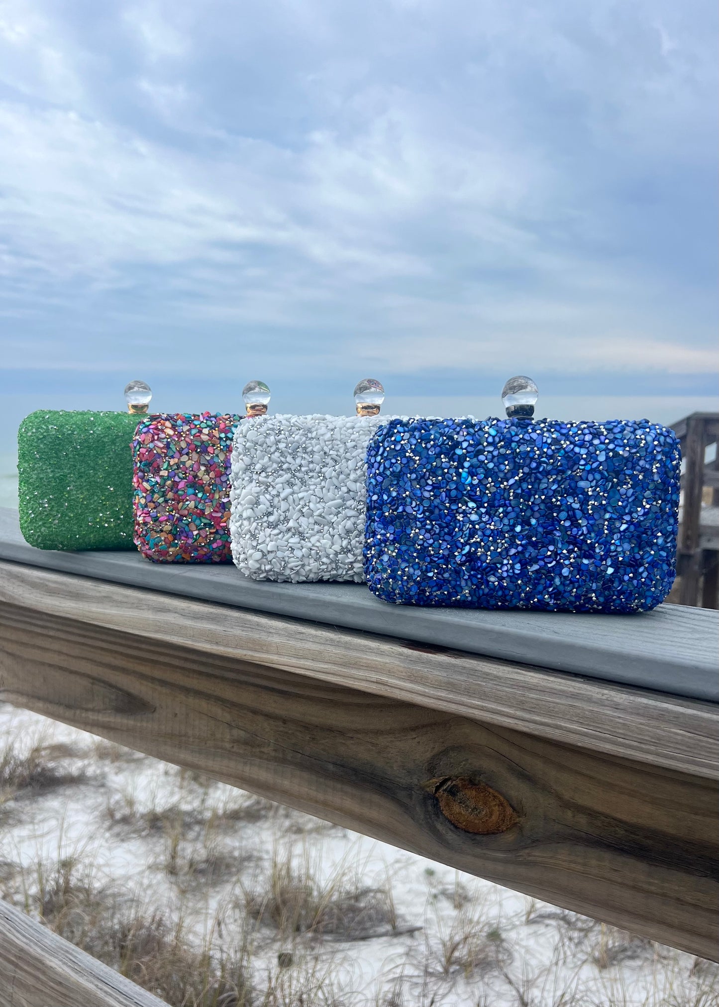 Georgette Beaded Clutch - FINAL SALE