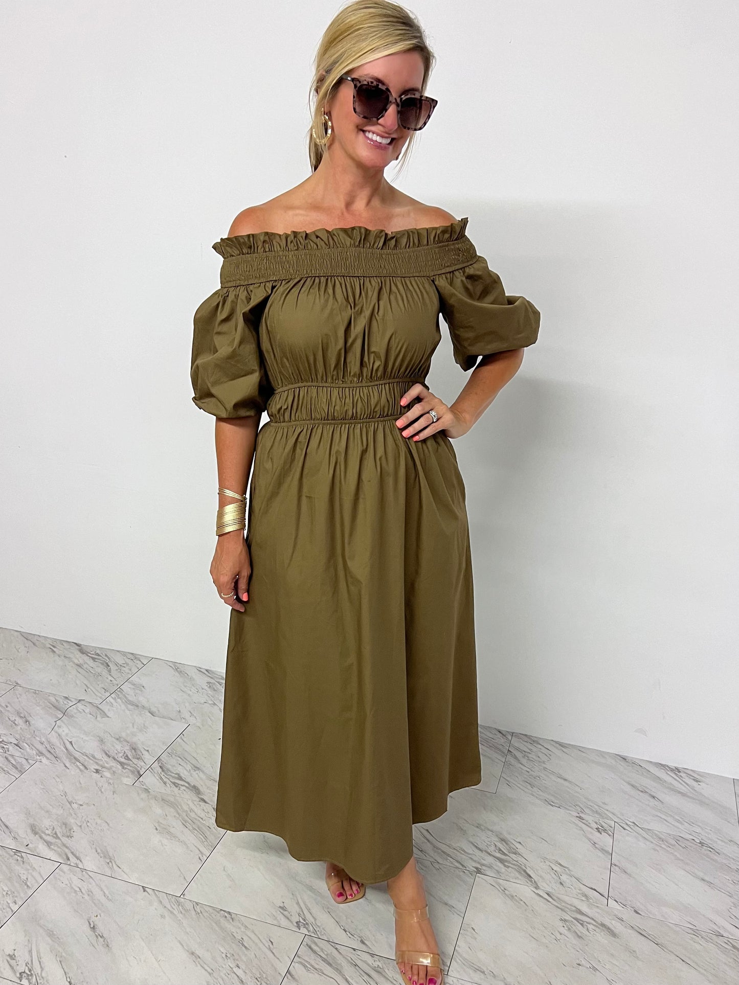 Oliver Off The Shoulder Dress-FINAL SALE shop chartreuse Oliver Off The Shoulder Dress-FINAL SALE shop chartreuse