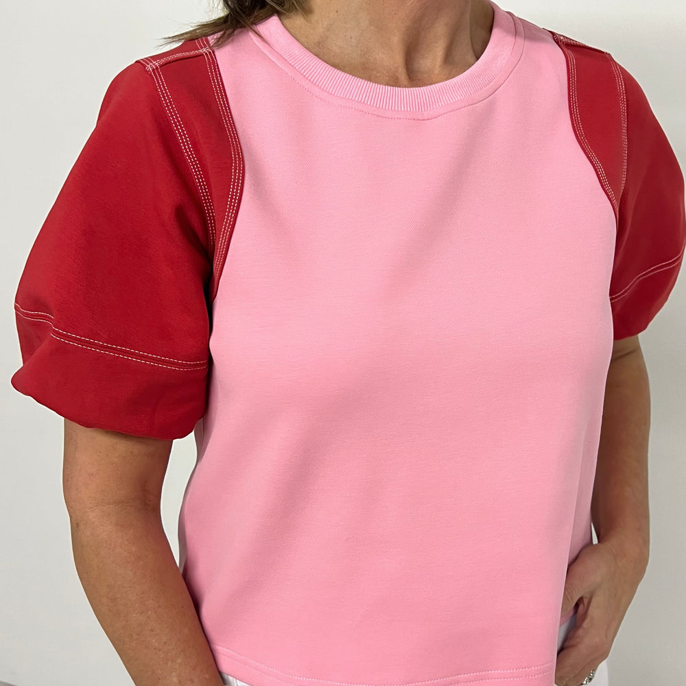 Regan Colorblock Short Sleeve Sweatshirt