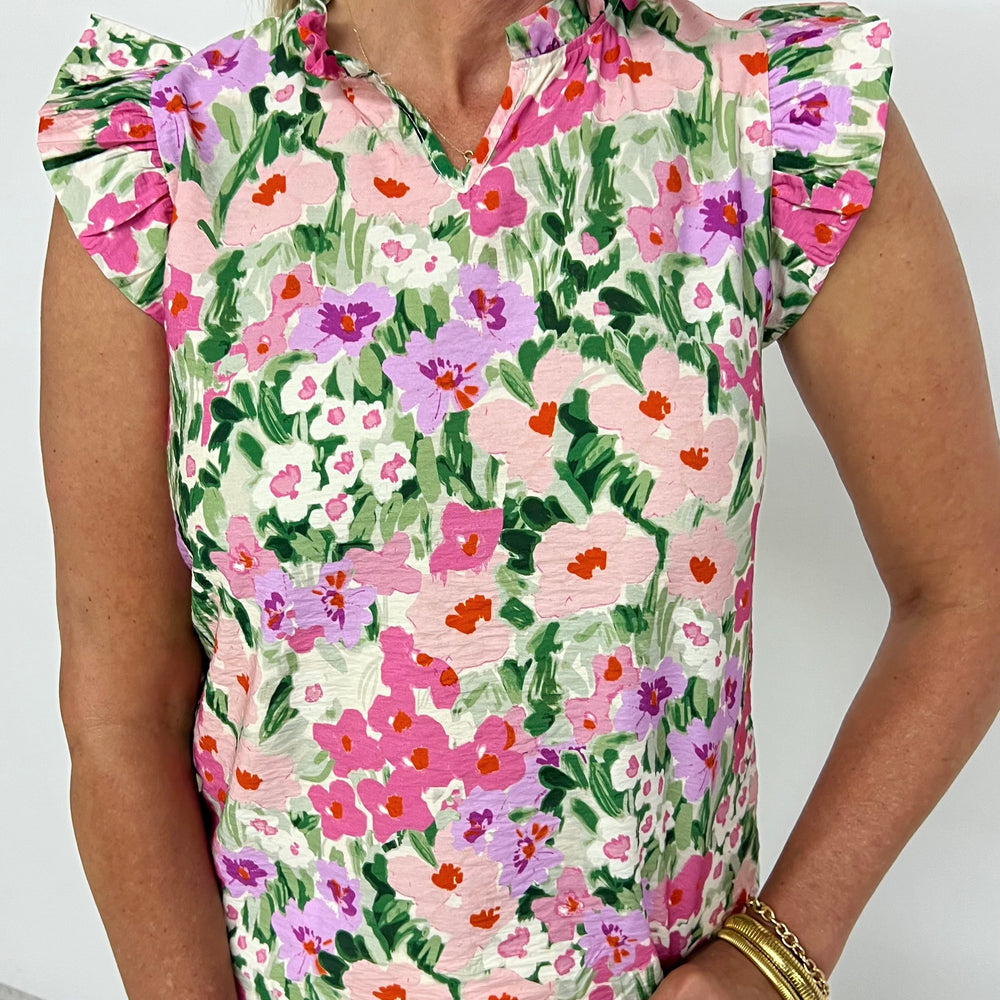 
                  
                    Mila Flower V.Neck Top
                  
                