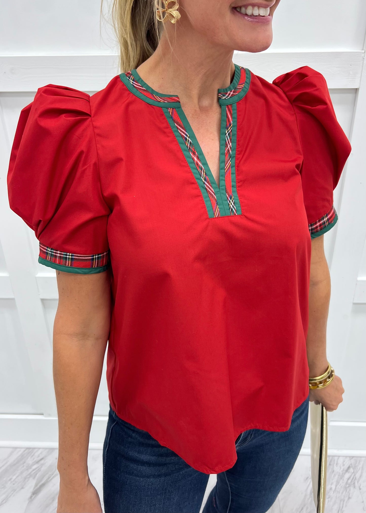 Seasons Greetings Top (Red)