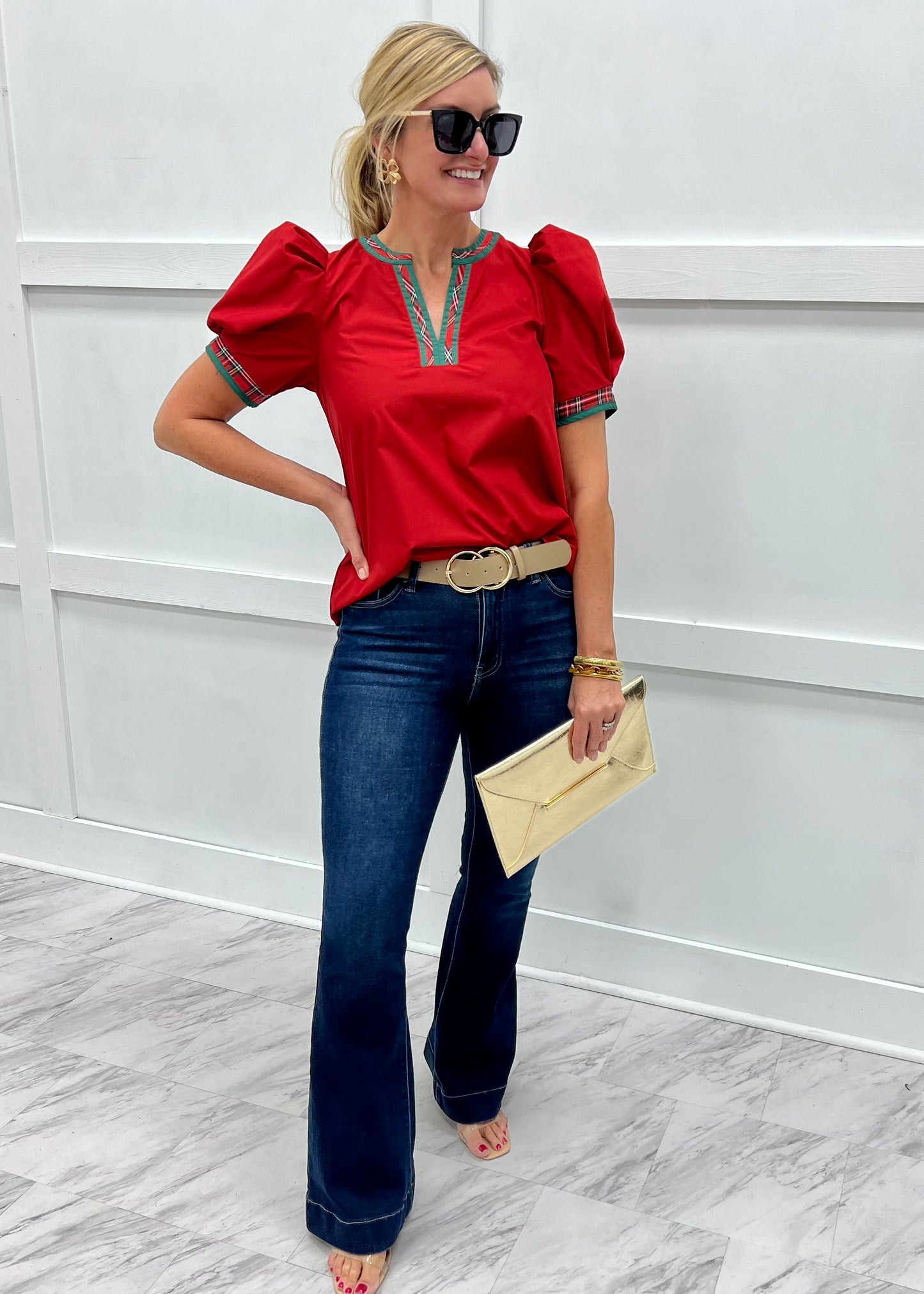 Seasons Greetings Top (Red)