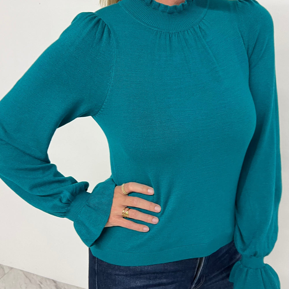 Adair Sweater Top (Teal)