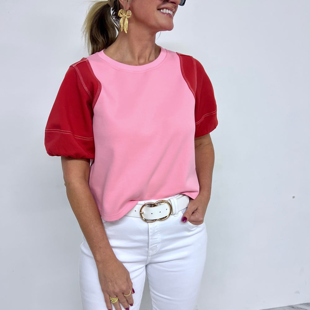 Regan Colorblock Short Sleeve Sweatshirt