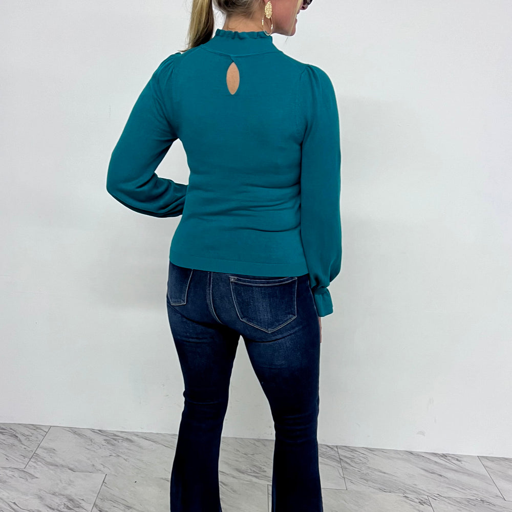 
                  
                    Adair Sweater Top (Teal)
                  
                