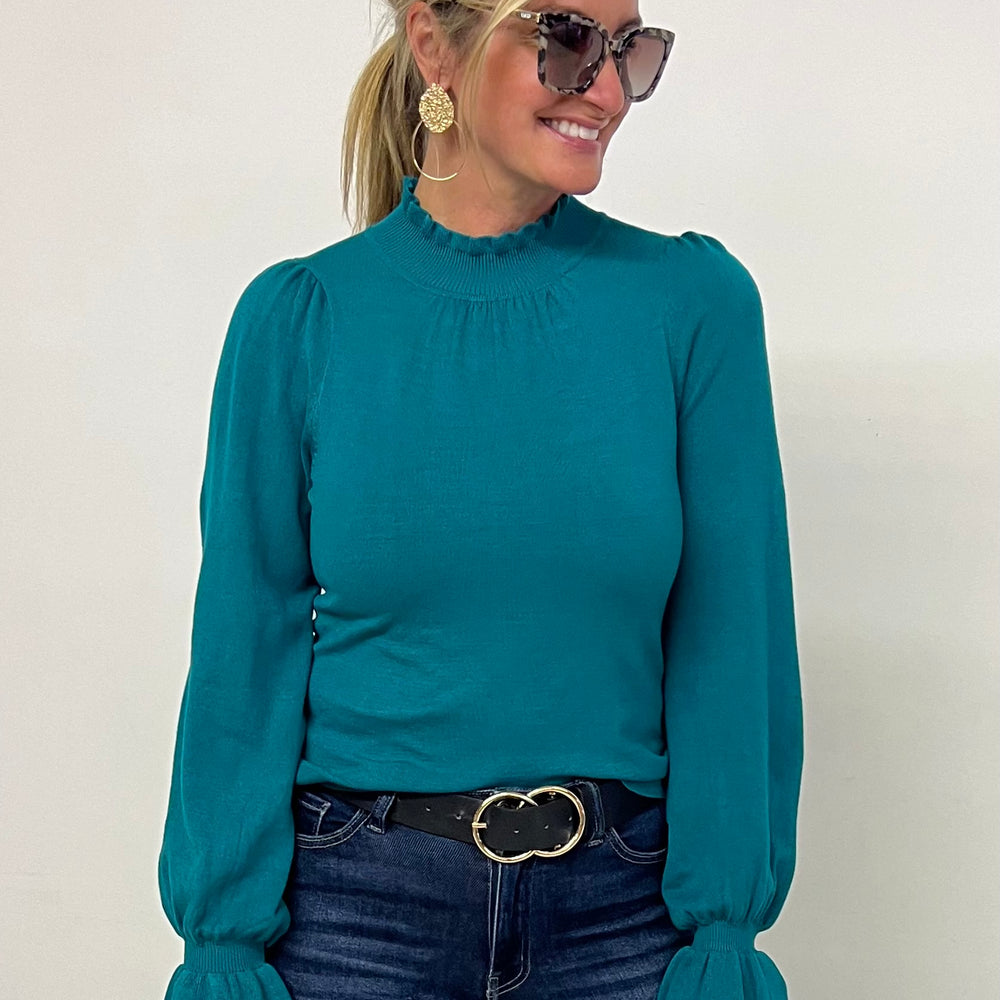 
                  
                    Adair Sweater Top (Teal)
                  
                