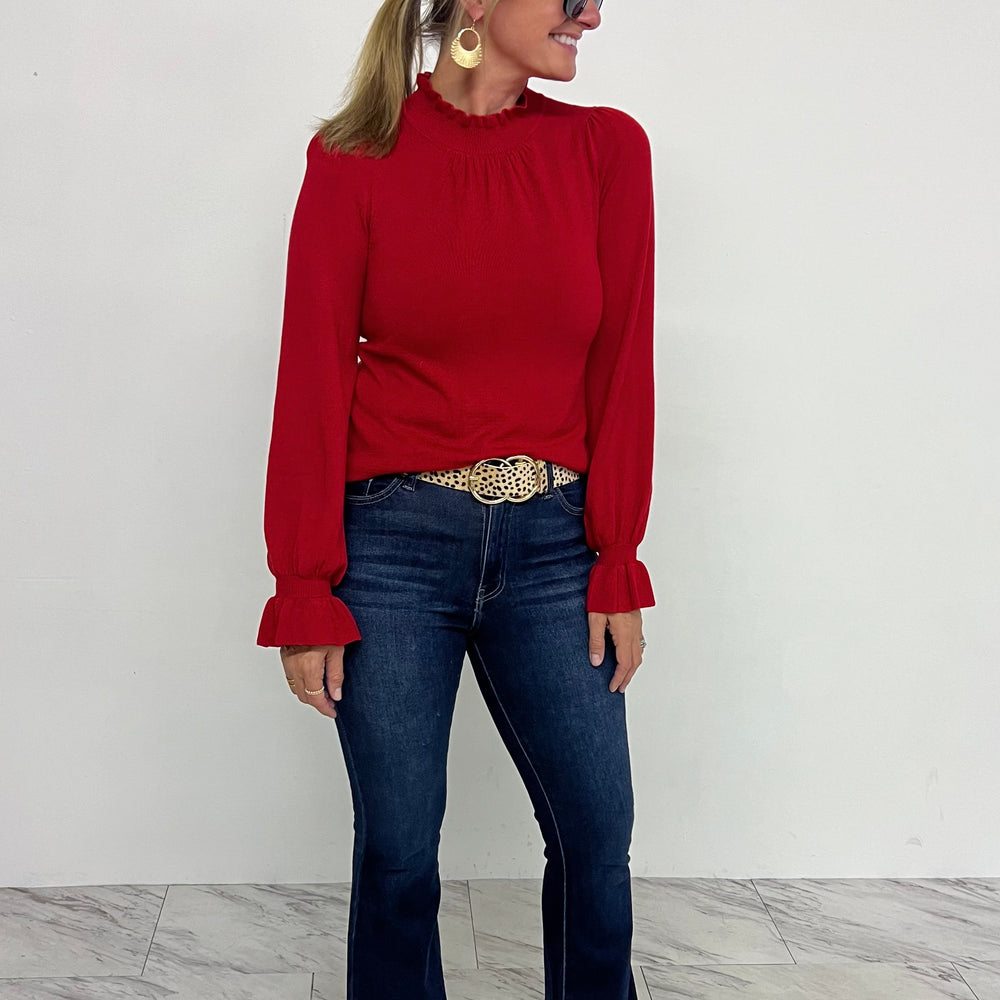 
                  
                    Adair Sweater Top (Red)
                  
                