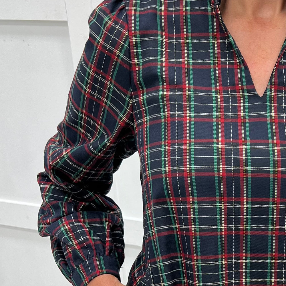 
                  
                    Dashing Dreams Plaid Dress (Navy)
                  
                