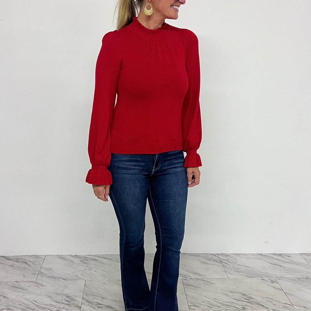 Adair Sweater Top (Red)