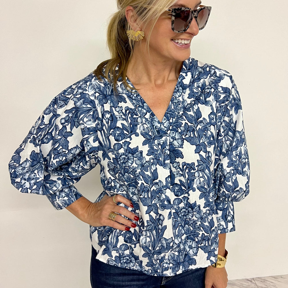 
                  
                    Lincoln Flower V.Neck Top
                  
                