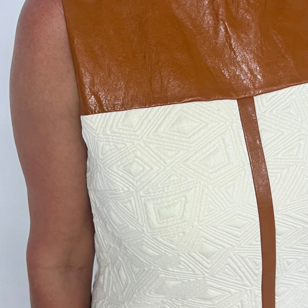 
                      
                        Lexington Leather + Textured Dress (Cream)
                      
                    