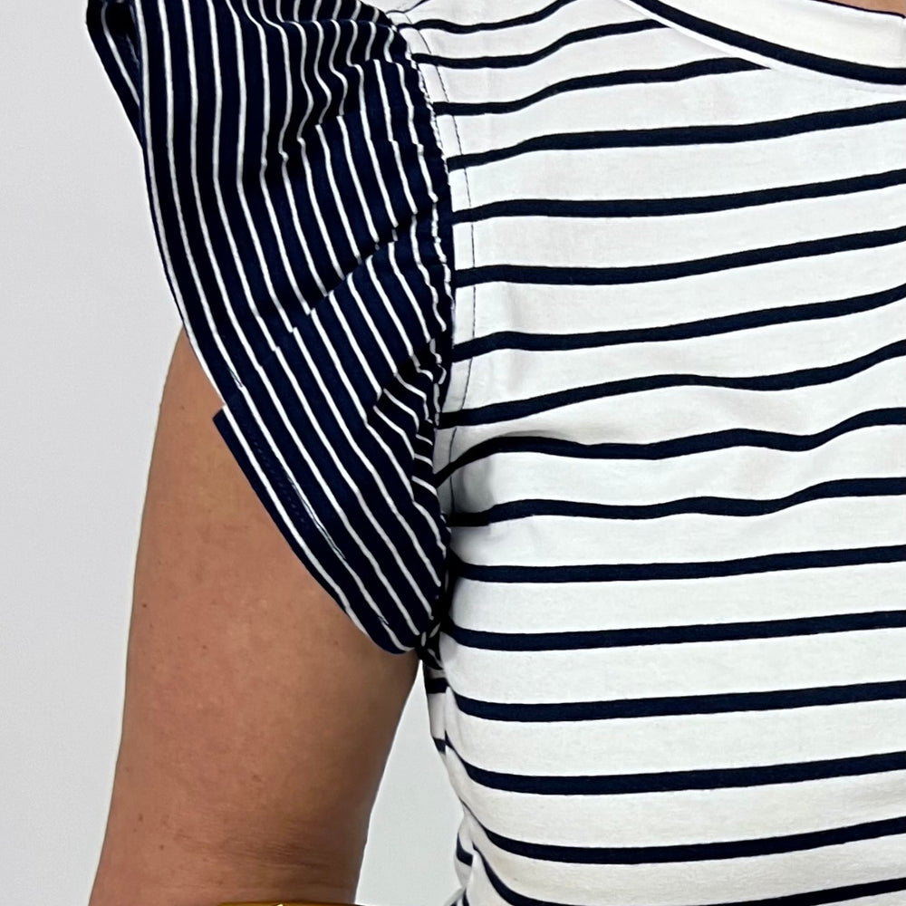 Augusta Stripe Top (Navy)